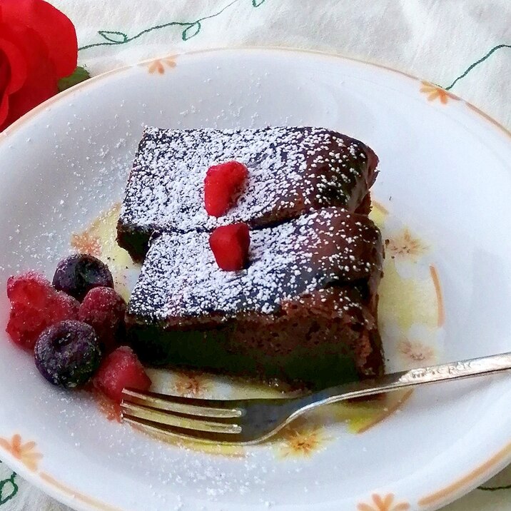 別立て法❤トースターで焼く❤ガトーショコラ